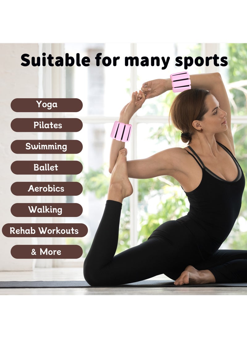 Magic Park Wrist Ankle Weights 2PCS Adjustable Exercise Weights Wrist and Ankle Weights Sets for Walking, Yoga, Dance, Barre and Gym(2 Lbs Black) - Image 5