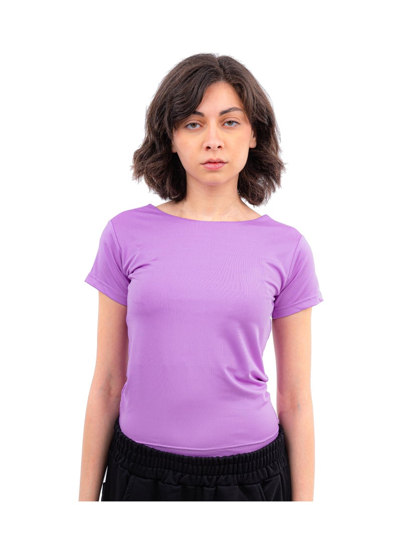 CTRL Initials Backless Short Sleeves Top - Women - Image 2