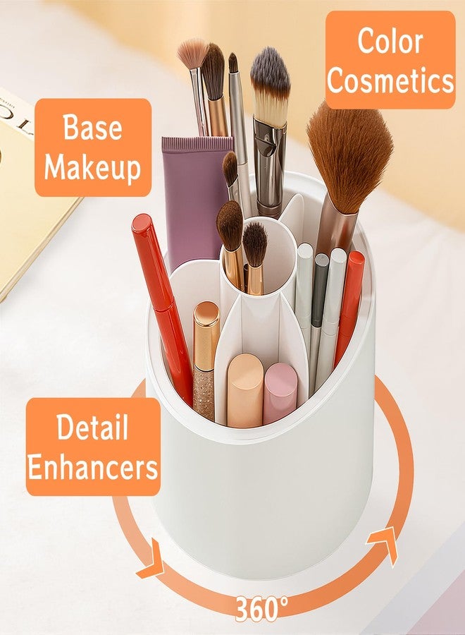Zylkorb 360° Rotate Makeup Brush Holder Organizer, Makeup Organizers Countertop, Dustproof Beauty Brushes Storage Makeup organization and Skincare Storage for Vanity, Desktop, Bathroom - Image 2