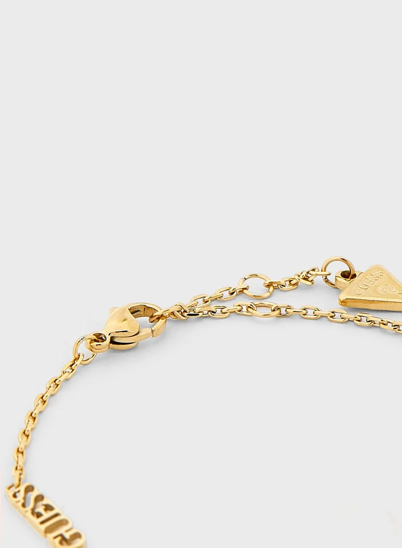 GUESS Pave Heart Charm Bracelet