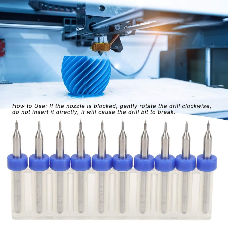 Eujgoov 10PCS 0.1mm Tungsten Carbide Nozzle Cleaning Needles for 3D Printer Hardened Steel Accessories - Image 3