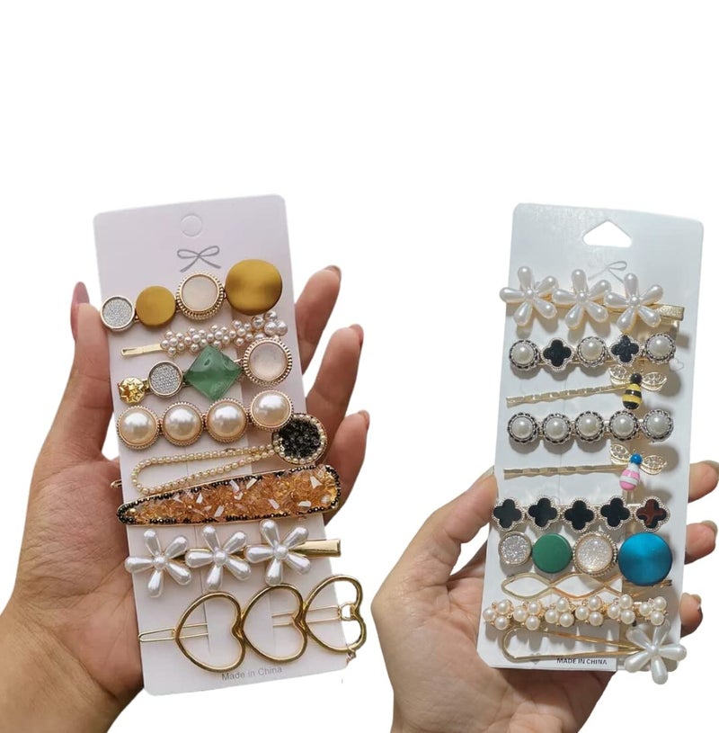 Tresneria® Korean Fashion Hair Clips Set in Trendy Styles and Designs for Women and Girls (BeeHeart) - Image 1