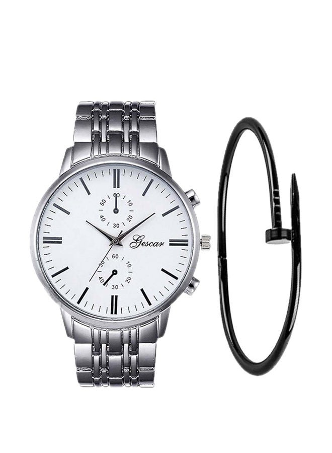 NIBEMINENT men Stainless Steel Analog Watch NNSB03707194 With Bracelet