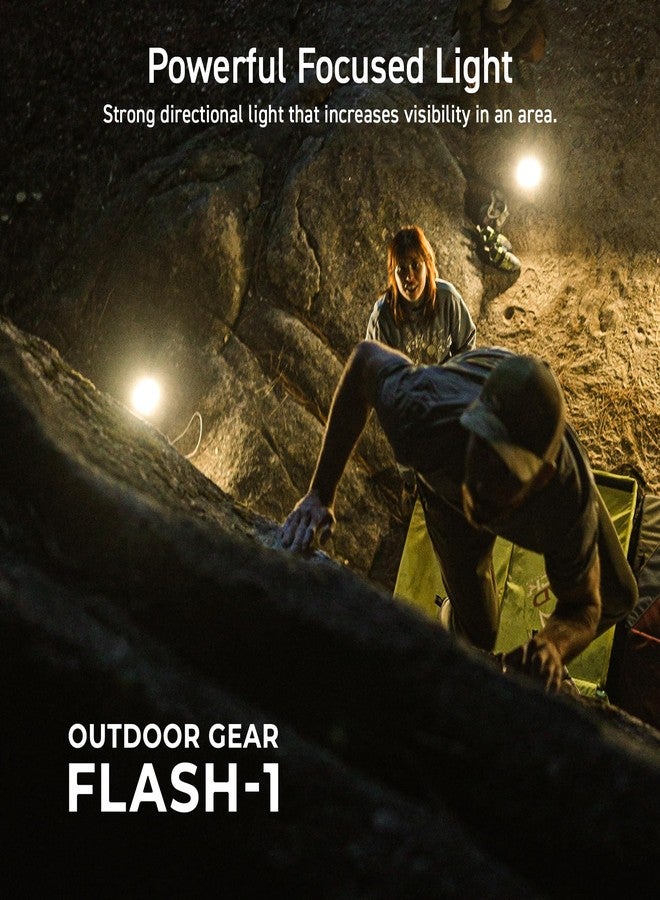 ELECOM NESTOUT Outdoor Camping LED Panel Flashlight w/ Mini Tripod, Dimmable USB Powered LED Light, IP44 Water Dust Resistant, 30-1000 Lumen, Portable Lantern for NESTOUT Power Bank, Beige (Flash-1) - Image 3