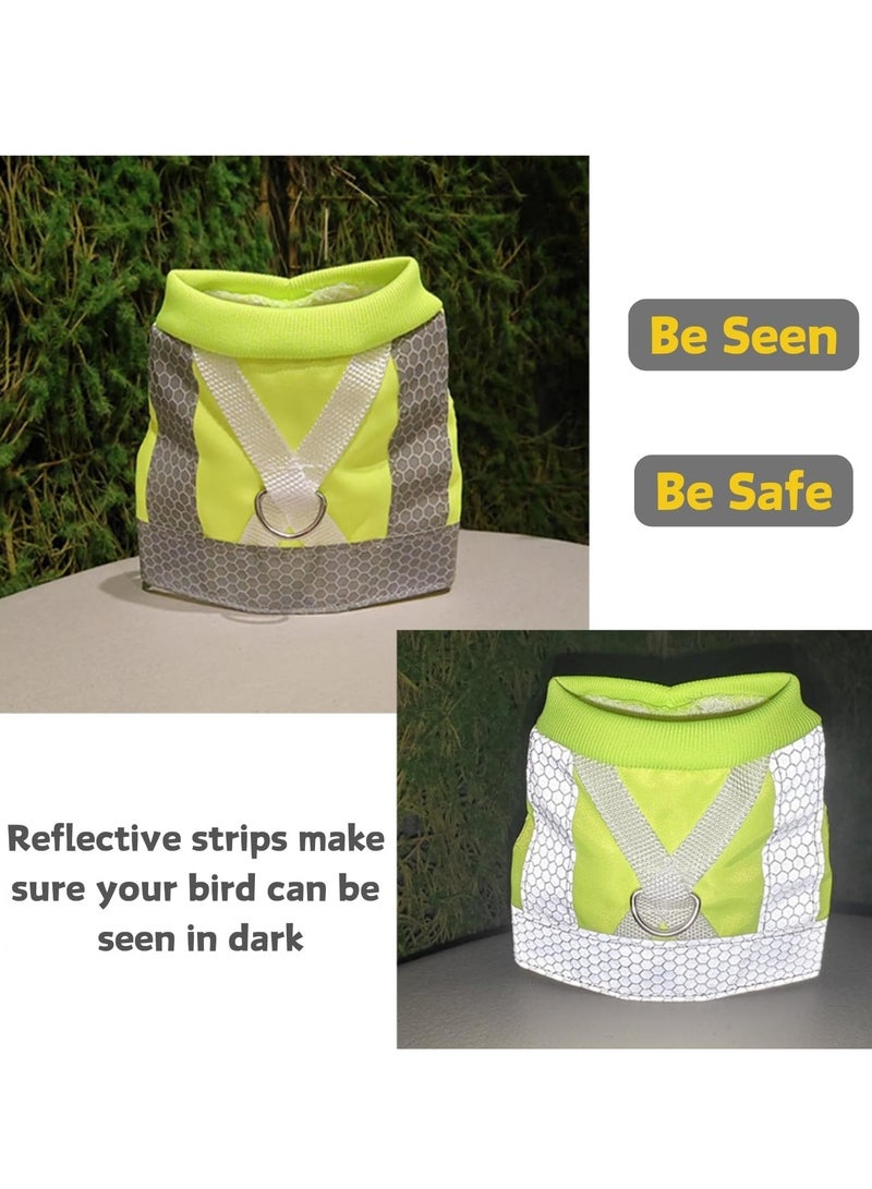 general Bird Harness and Leash - Adjustable Parrot Training Flight Harness Vest with Reflective Strip Nylon Training Rope for Medium Large Bird Parrot Cockatiel Monk Parakeet Sun Conure - Image 5
