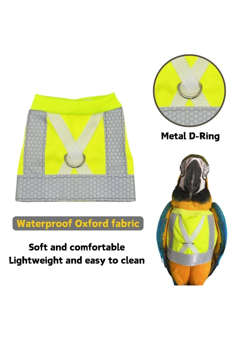general Bird Harness and Leash - Adjustable Parrot Training Flight Harness Vest with Reflective Strip Nylon Training Rope for Medium Large Bird Parrot Cockatiel Monk Parakeet Sun Conure - Image 3