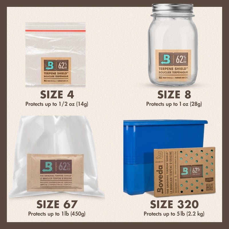 Boveda 62% Two-Way Humidity Control Packs For Storing Â½ oz â€“ Size 4 â€“ 10 Pack â€“ Moisture Absorbers for Small Storage Containers â€“ Humidifier Packs â€“ Hydration Packets in Resealable Bag - Image 5