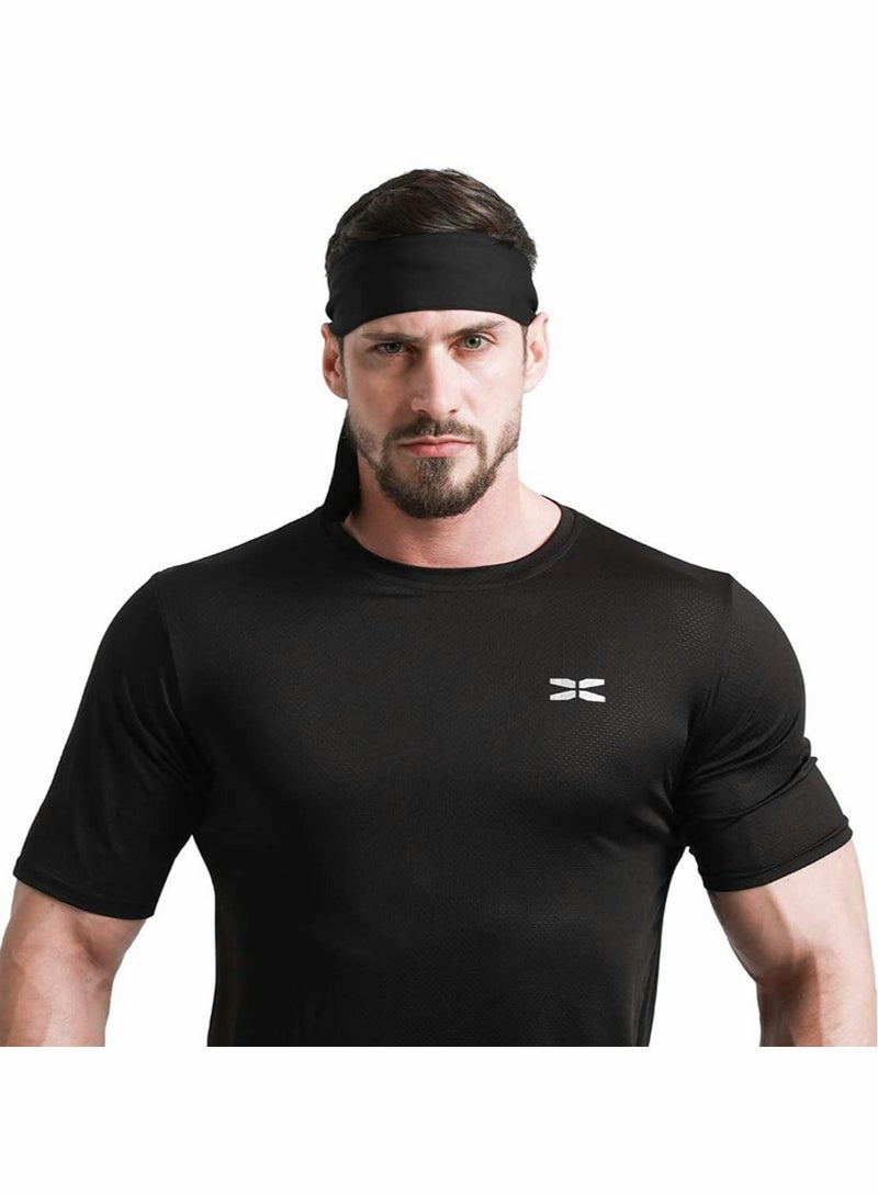 Loquat Sports Headband Head Tie Tennis Headbands Sweatbands Wristbands Wrap Ideal - Image 2