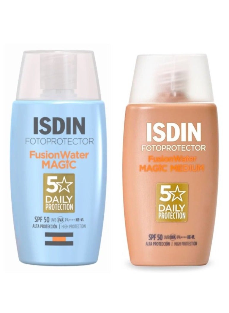 إيسدن إسدين فيوجن ووتر ماجيك SPF50 50 مل + إسدين فوتوبروتيكتور فيوجن ووتر كولور SPF50 - 50 مل - Image 1