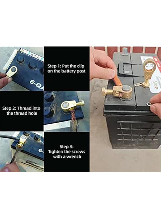 2024 Pure Copper Battery Terminal, Upgrade Pure Copper Battery Connection Clip Car Battery Terminal Connectors Kit, Battery Terminal Connector Clamps Battery Terminal Connectors - Image 5