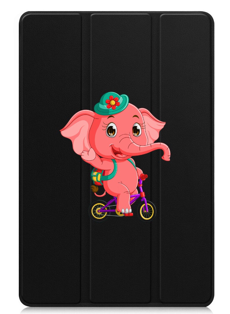 Theodor Protective Flip Case For Apple iPad Pro 11 (2024) With Trifold Stand Auto Wake Sleep Shockproof Cover pink elephant - Image 1