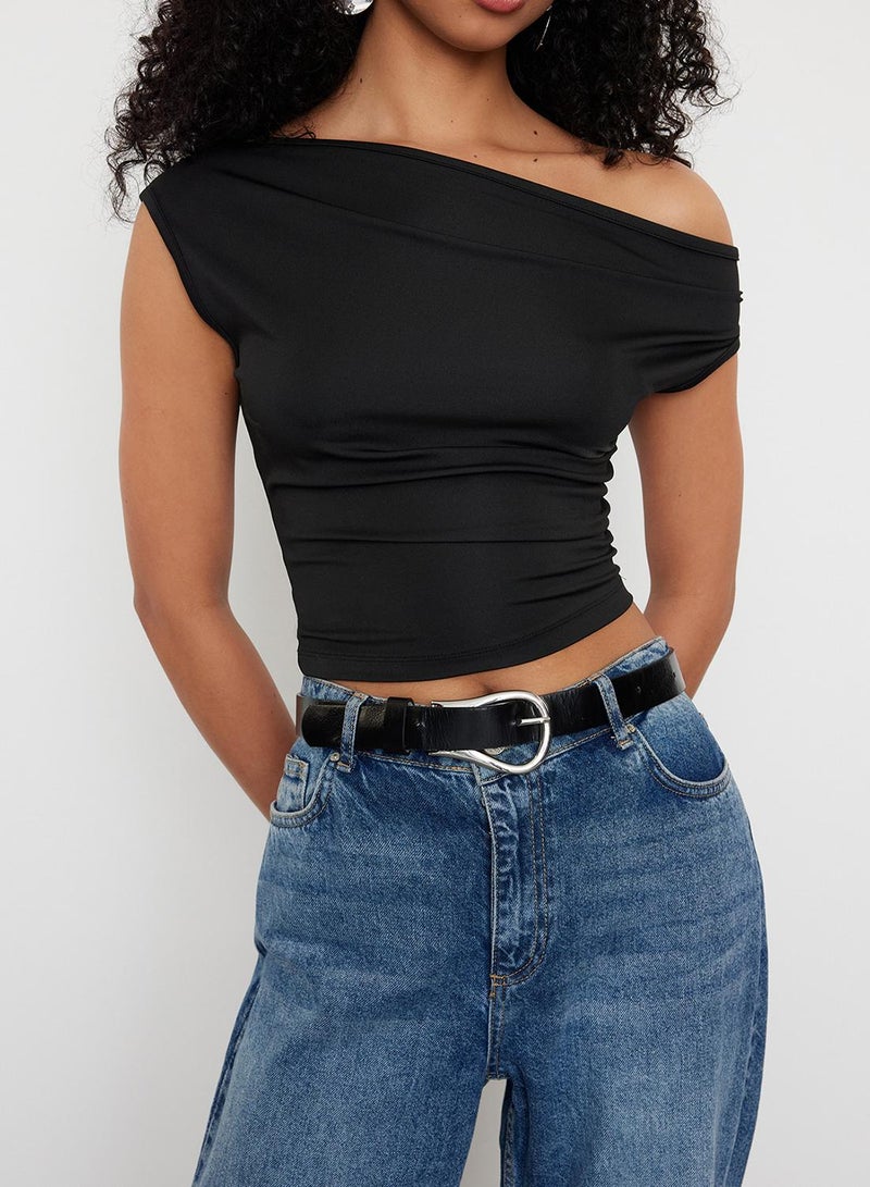trendyol Black Knitted Blouse Tedss24Bz00029 - Image 1