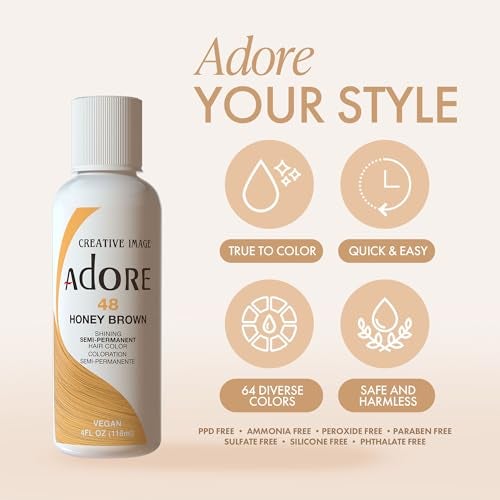 Adore Semi Permanent Hair Color - Vegan and Cruelty-Free Black Hair Dye - 4 Fl Oz - 120 Black Velvet (Pack of 1) - Image 4