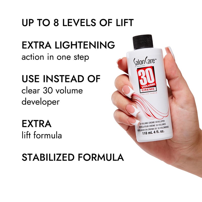 Salon Care 30 Volume Creme Developer 4 Oz - Image 4