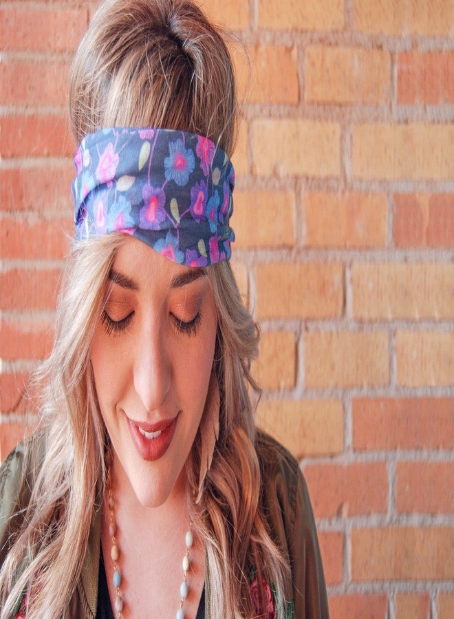كارما طوق رأس كارما ديزي للنساء - رفيع - طوق رأس من القماش ووشاح شعر مطاطي - أسود - Image 5