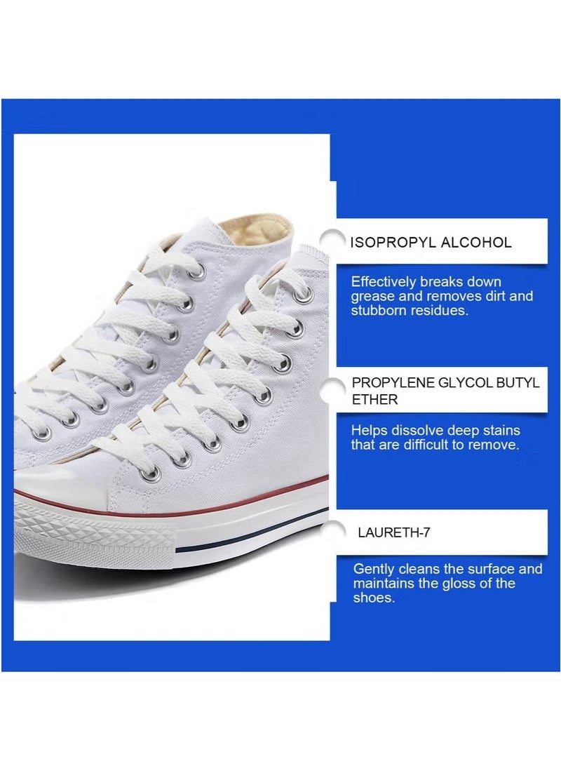Jaysuing Foam Cleaner White Shoes, Surfactant Foam Removes Stains Quickly, Sneaker Cleaning Spray Foam, Whitening Sneaker Canvas, Whitening And Yellowing Shoe Edges (100ml) - Image 3