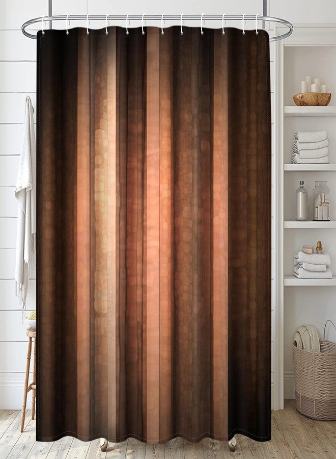 ArtSocket Orange Copper Pale Peach Bathroom Set with Shower Curtain and Rugs Accessories, Abstract Fall Warm Artistic Bright Retro Vintage Shower Curtain for Bathroom Decor 4 Pcs - Image 3