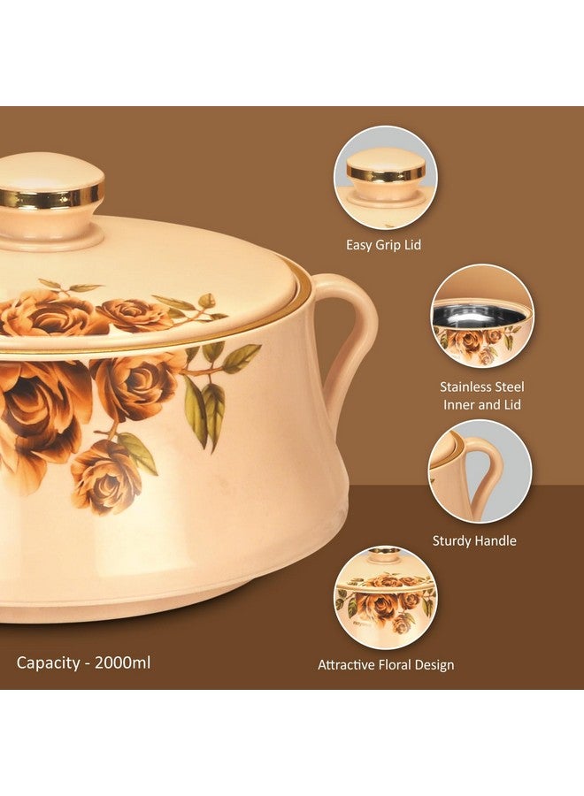 ناياسا طاجن ناياسا لورينزو سعة ٢٠٠٠ مل | طاجن حراري معزول بطبقة داخلية من الفولاذ المقاوم للصدأ | تصميم أنيق | أدوات تقديم | مقابض جانبية | سهل الحمل | بيج - Image 3