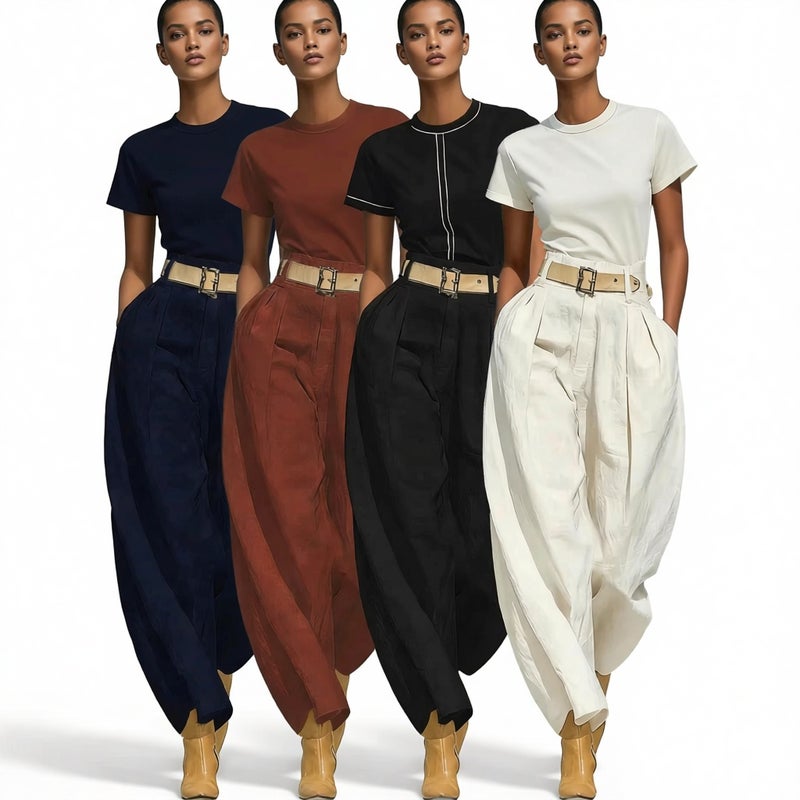 Comfortable Casual Pants with Patchwork Design