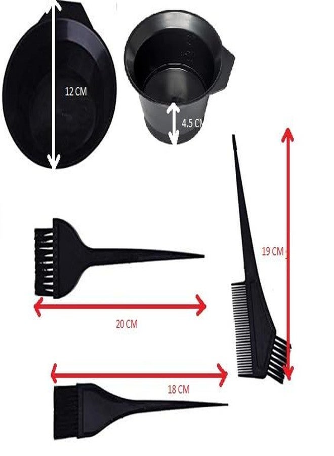 SKINPLUS Hair Coloring Dyeing Kit Color Dye Brush Comb Mixing Bowl Tint Bleaching Tool Plastic(1 Bowl-3 Brush) - Image 5