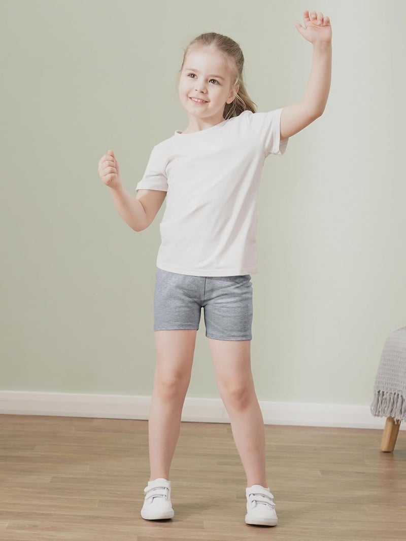 ZONEY 4 Pack Cotton Toddler Girls Shorts - Breathable Comfy Under Dress Shorts - Image 5