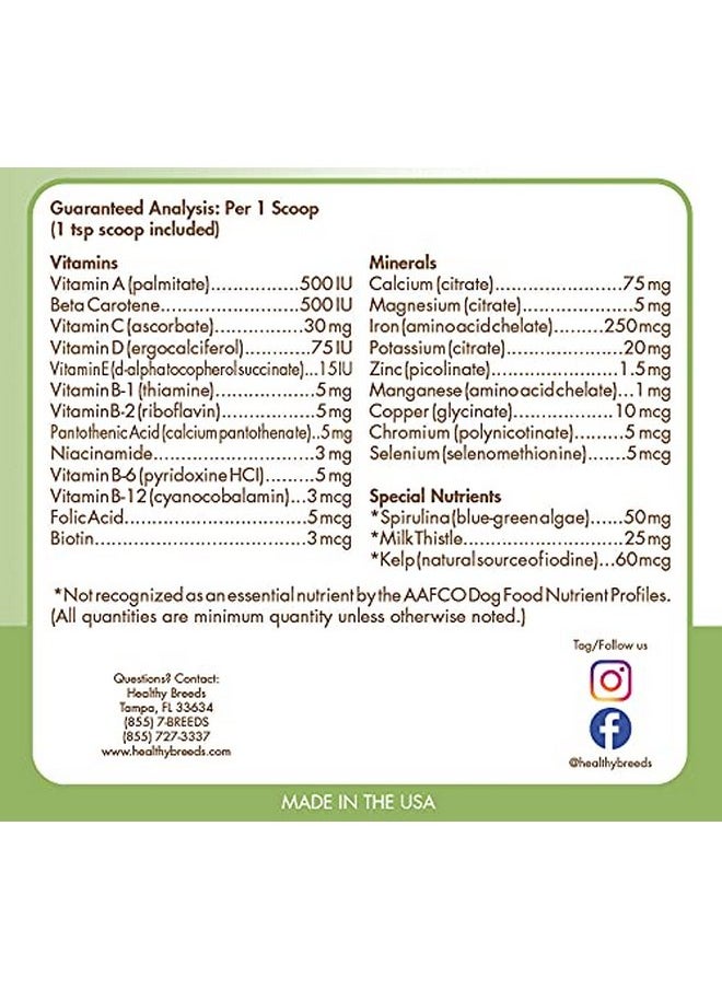 Healthy Breeds - Healthy Breeds Chihuahua Multi-Essentials Powder for Dogs - an Ideal Supplement of Vitamins, Minerals & Antioxidants for Your Dog - 8 oz - Image 1