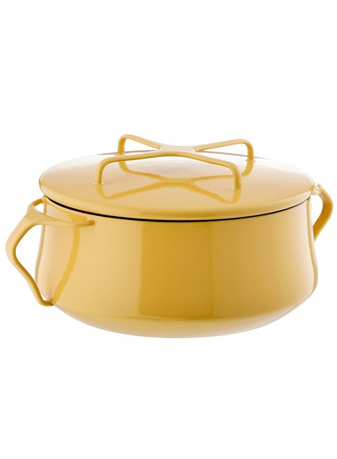 Dansk Yellow Kobenstyle 2 Qt. Casserole, 4.50 LB - Image 1