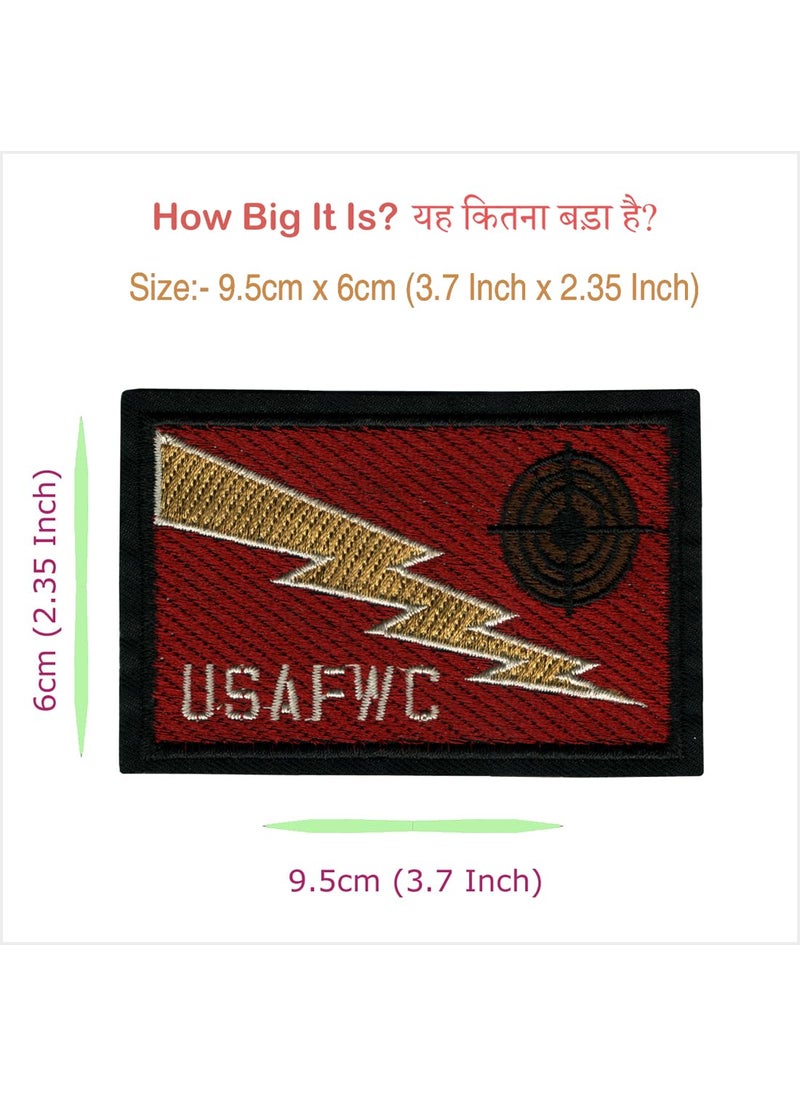 Generic - United States Air Force Warfare Center (USAFWC) Applique Embroidered Sew-on Patch ; Size: 9.5cm x 6cm for Jackets, Bags, Caps, Jeans, Outdoor Clothing ; Imported from Malaysia (1 Piece). (Code: S-63) - Image 1