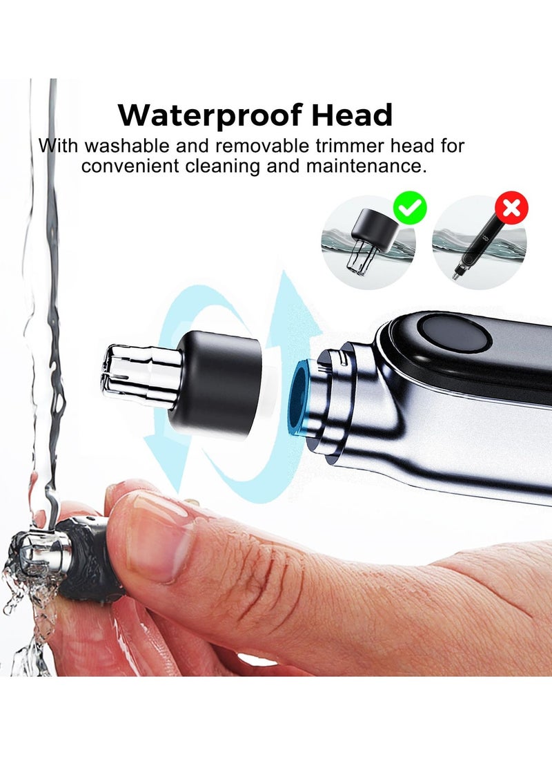 Excefore Nose Hair Trimmer with LCD Display, USB Rechargeable Ear and Nose Trimmer for Men Women, Waterproof Dual Edge Blades Ear and Nose Hair Trimmer Clipper Nose Trimmer Nose Clippers - Image 4