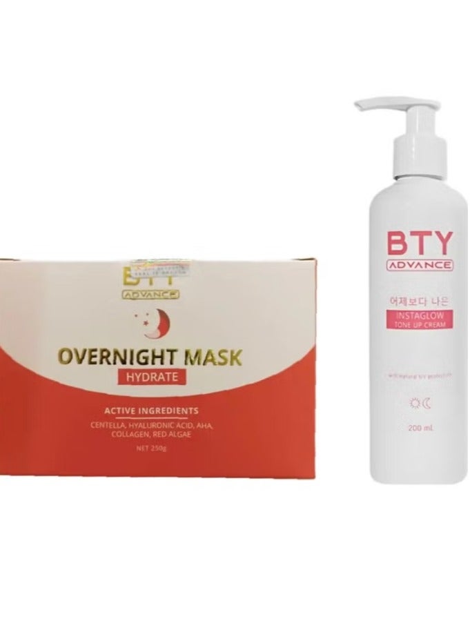 Bty Group Advance Instaglow tone Up Cream 200ml And Advance Overnight Mask 250gm - Image 1