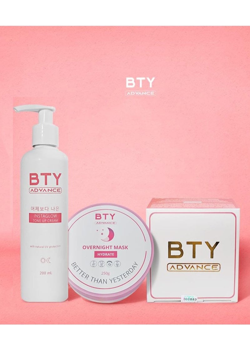 Bty Group Advance Instaglow tone Up Cream 200ml And Advance Overnight Mask 250gm - Image 2
