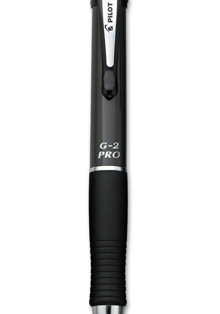 PILOT قلم رولر جل بايلوت G2 برو بريميوم - نقطة دقيقة 0.7 مم - حبر أسود مع جسم رمادي - Image 1