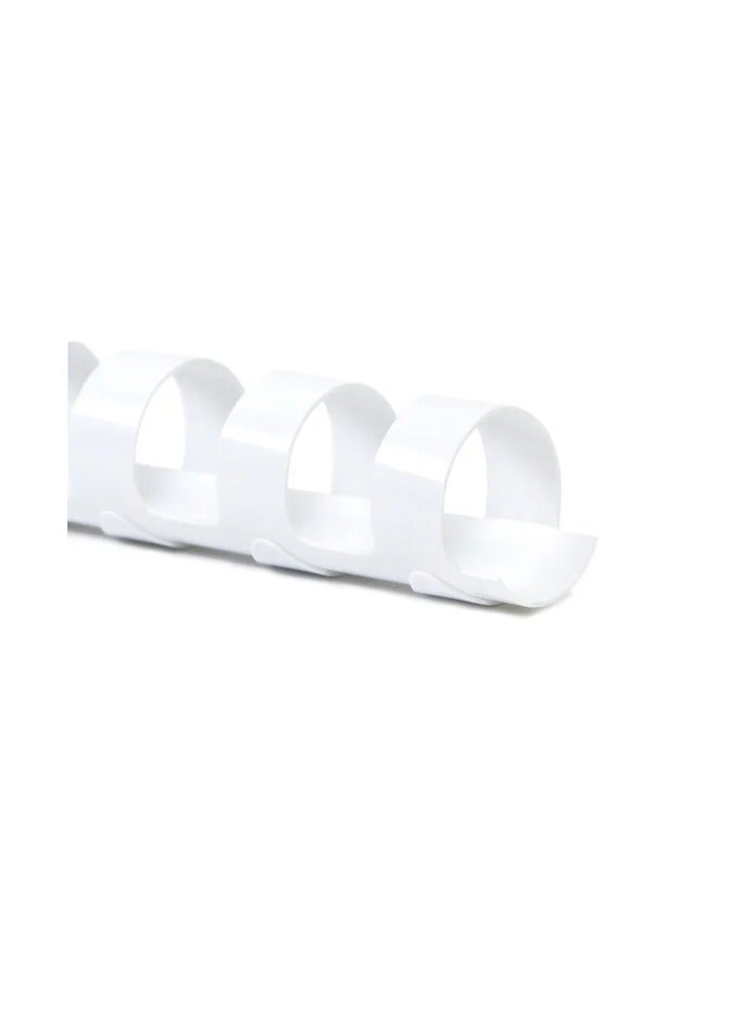 Kalon 12MM Plastic Spiral Binding Ring 21 holes Plastic comb binder Ring White For Book and Notebook, Office & School Pack Of 100Pcs  - Image 2
