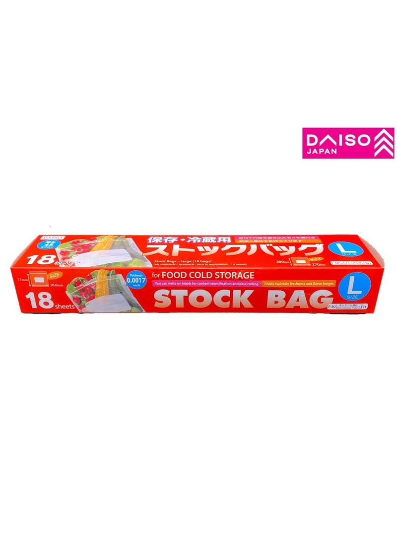 Daiso Food Storage Zippper 18 Bags Large - Image 1
