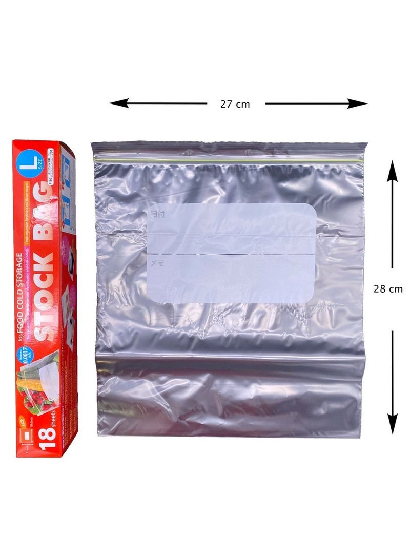 Daiso Food Storage Zippper 18 Bags Large - Image 2