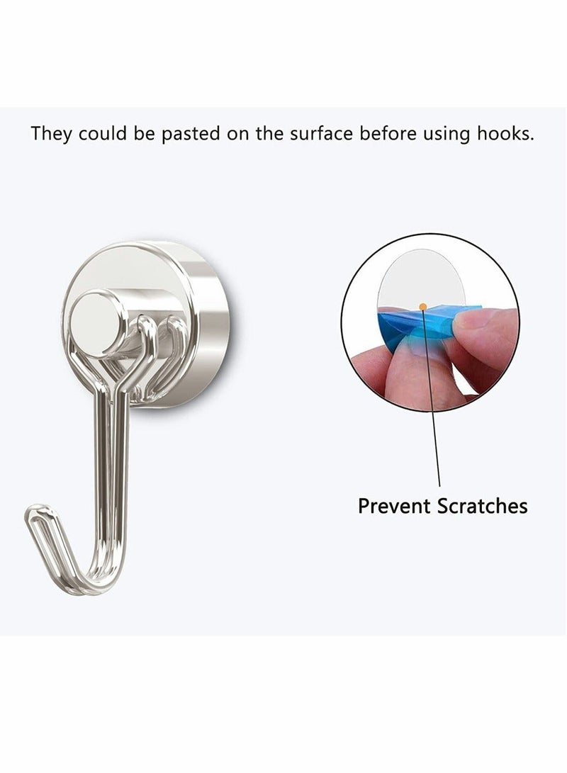 Magnetic Hooks Pack of 10 Silver Heavy Duty Strong Magnet Hook with Rust Proof for Indoor Outdoor Hanging Refrigerator Grill Kitchen Key Holder Locker Classroom  - Image 5