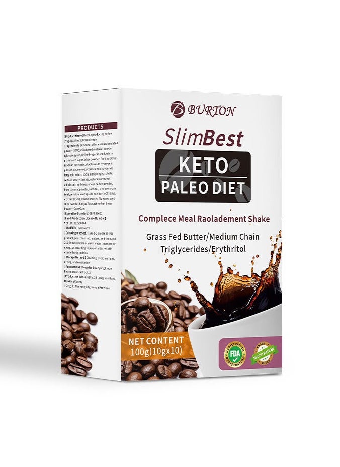 BURTON Ketogenic High Performance Keto Coffee, Supports Energy & Metabolism, Ketogenic Diet 10g*10  - Image 1