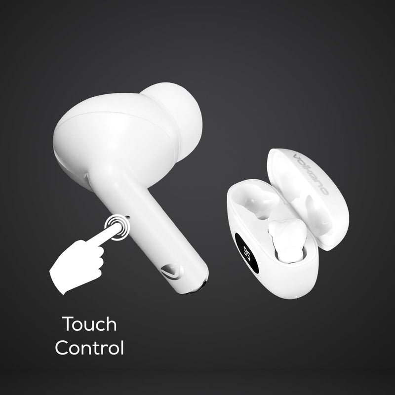 Volkano True Wireless Earbuds - in-Ear Bluetooth V5.3 Headphones - Charging case 2 times, IPX5 Waterproof TWS with Dual Mic for Sport, Light-Weight Earphones for Android iOS/iPhone - Image 5