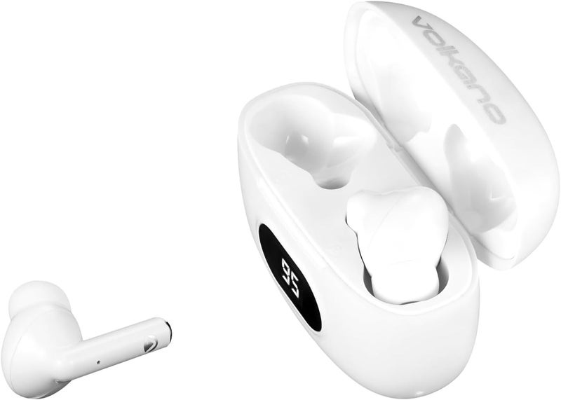 Volkano True Wireless Earbuds - in-Ear Bluetooth V5.3 Headphones - Charging case 2 times, IPX5 Waterproof TWS with Dual Mic for Sport, Light-Weight Earphones for Android iOS/iPhone - Image 1
