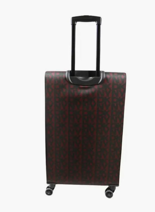 DKNY Monogram Print Softcase Luggage Trolley With Retractable Handle - 20 Inches Cabin Bag