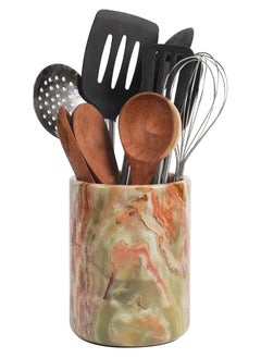RADICALn RADICALN Handmade Marble Utensil Holder Green Kitchen Organizer Home Accessories  - Image 1