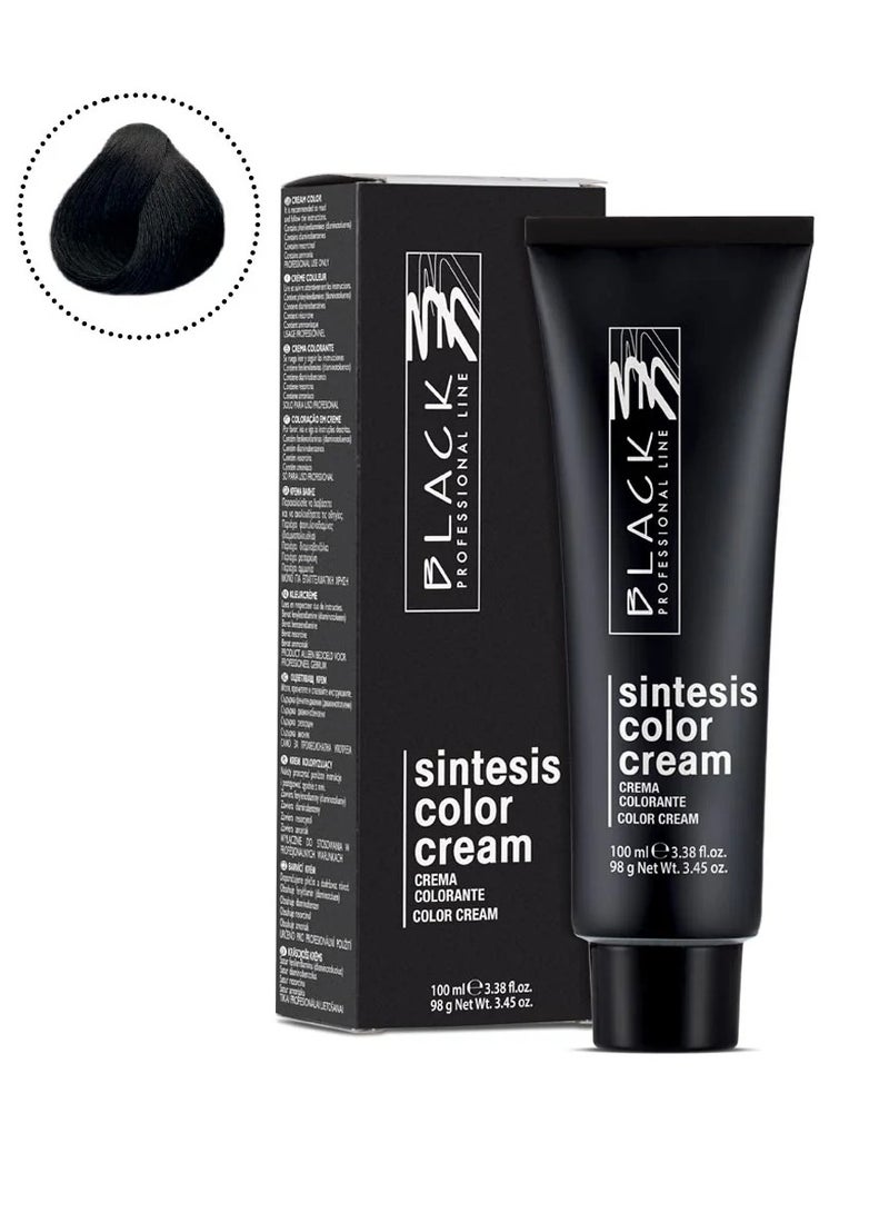 بلاك بروفيشينال لاين بلاك سينتيسيس كريم صبغة الشعر 1.10 بيور ليكوريس – صبغة شعر دائمة 100 مل - Image 1