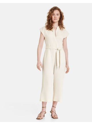 Jumpsuit with a tie-around belt