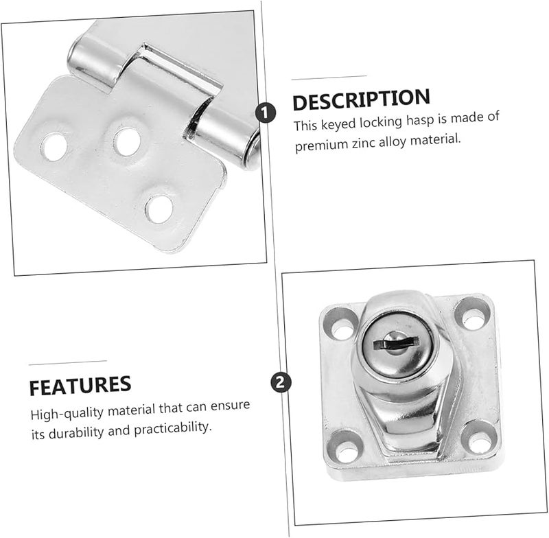 2 Pack Heavy Duty Cabinet Locks with Keys for Doors Gates Furniture Safety Privacy Easy Install - Image 5