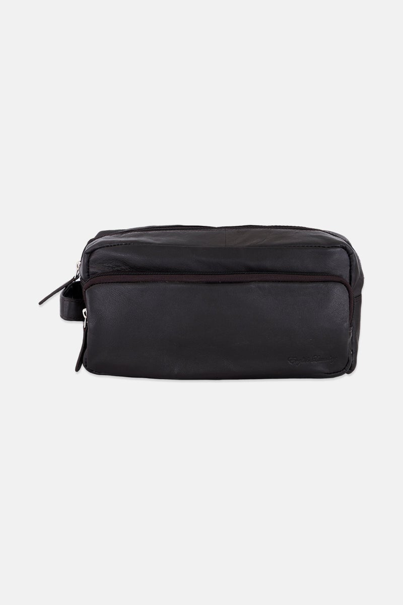 English Laundry Men Brand Logo Multipurpose Toiletry Bag 13 H x 26 L x 11 W cm, Brown - Image 1