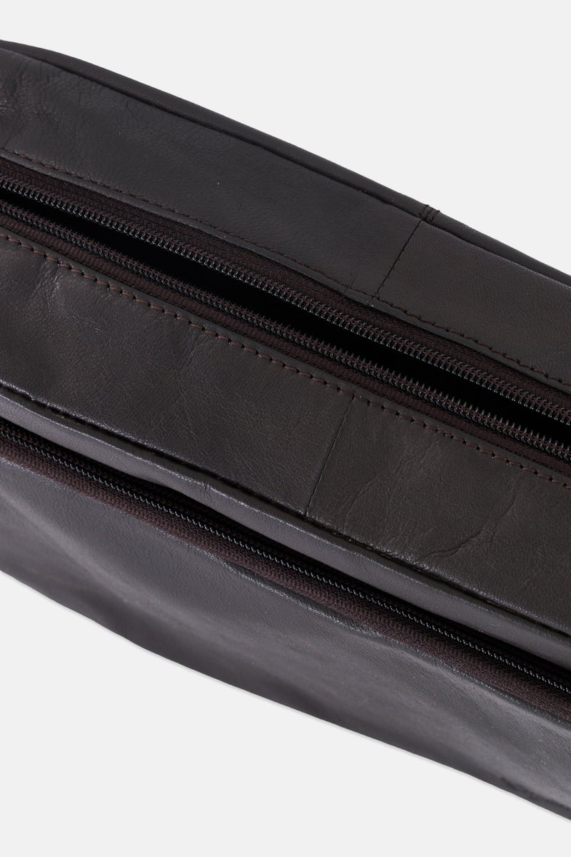 English Laundry Men Brand Logo Multipurpose Toiletry Bag 13 H x 26 L x 11 W cm, Brown - Image 3