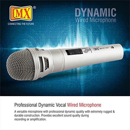 MX Karaoke Dynamic Vocal Microphone Wired Handheld Mic with On/Off Switch & 14.8ft Detachable Cable for Speaker & PA System - Image 3