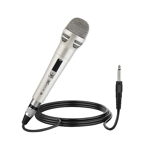 MX Karaoke Dynamic Vocal Microphone Wired Handheld Mic with On/Off Switch & 14.8ft Detachable Cable for Speaker & PA System - Image 1