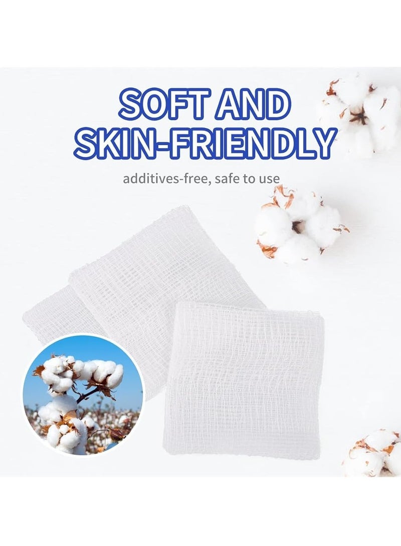30Pcs Gauze Swabs, Non Woven Cotton Gauze Pads, Disposable Gauze, Swabs Bleeding Stop Gauze, Sterile Dressings Cotton Gauze, Absorbent Cotton Gauzes, Household Supplies for Home Outdoor (5 x 5cm) - Image 2