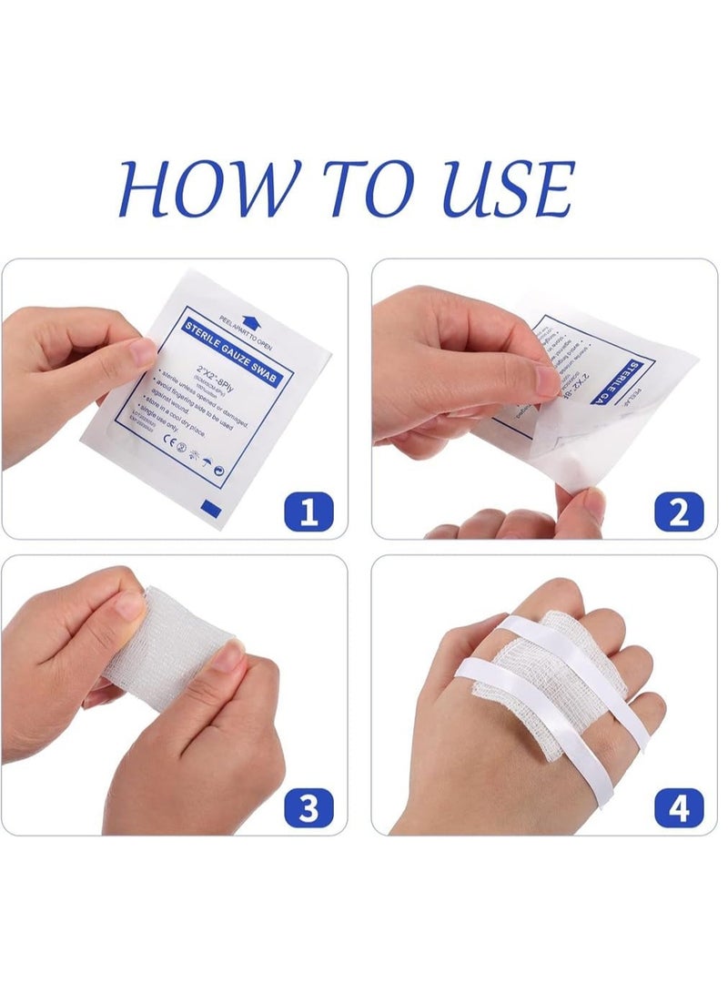 30Pcs Gauze Swabs, Non Woven Cotton Gauze Pads, Disposable Gauze, Swabs Bleeding Stop Gauze, Sterile Dressings Cotton Gauze, Absorbent Cotton Gauzes, Household Supplies for Home Outdoor (5 x 5cm) - Image 5